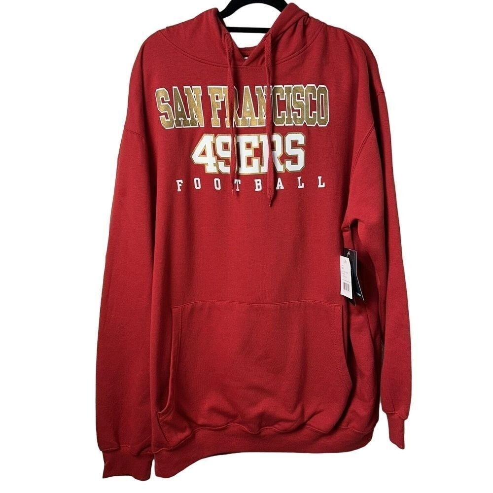 Fanatics San Francisco 49ers Men's Hoodie NFL Logo‎ Drawstring Hood 2X- New